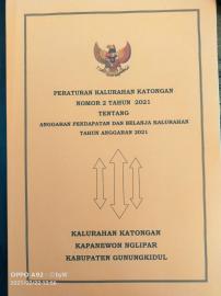 PERATURAN KALURAHAN KATONGAN NO 2 TAHUN 2021 TENTANG APBKAL TAHUN 2021